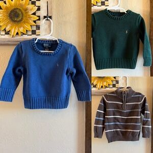 Vtg Boys 2T/18-24 M Sweaters Bundle Ralph Lauren Class Club 100% Cotton Knit